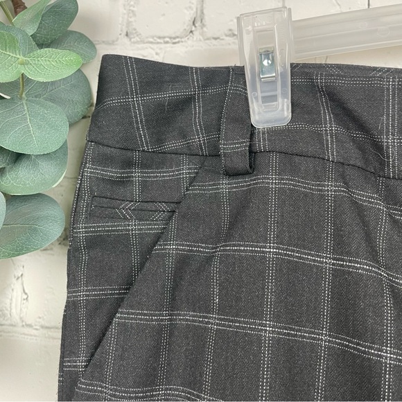 SANDRO Sportswear Black Windowpane Check Wide Leg Cuff Trousers size 12 - Picture 5 of 6